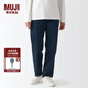無(wú)印良品（MUJI）女式 牛仔 直筒褲 女款牛仔褲子秋季 純棉全棉 丹寧回潮BEA20A2A 深藏青色 24inch 160/60A