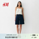 H&M女裝牛仔褲2025年夏新款百慕大美式風(fēng)五分牛仔褲短褲1273974 深牛仔藍(lán) 40 165/76