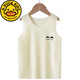 G.duck冰絲無(wú)痕兒童背心男夏薄款內穿中大童女寶寶男童背心夏超薄透氣夏 黃色卡通 100 適合90-100cm年齡3-4歲