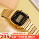 卡西歐小金表 潮搭復(fù)古小方表手表女多功能嘻哈表 LA670WGA-1D
