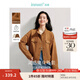 茵曼（INMAN）秋季外套女裝2025新款復(fù)古麂皮絨休閑高級寬松長袖小個子夾克上衣 咖啡色 M