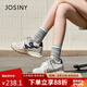 卓詩尼內(nèi)增高德訓(xùn)鞋女厚底2025阿甘運(yùn)動(dòng)鞋女小個(gè)子七夕禮物 米/黑 35