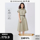 佐丹奴襯衫連衣裙女夏季純棉通勤風(fēng)口袋連袖薄款裙子13465324