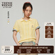 Teenie Weenie小熊女裝毛衣2025年夏季新款清新多巴胺時尚翻領短袖 黃色 M