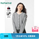 熱風(fēng)（Hotwind）冬季新款女士花邊針織開衫灰色miu系內(nèi)搭針織衫上衣 09灰色 S