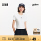 森馬（Semir）瘋狂動物城短袖T恤女短款修身顯瘦夏2025刺繡套頭衫109325100022