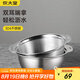 炊大皇 304不銹鋼盆篩套裝 洗菜盆和面盆調(diào)料腌肉盆米篩23cm2件套