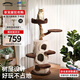 獸牌樹屋貓爬架大型貓樹貓窩一體實木貓抓柱小戶型貓架子豪華貓屋別墅 樹屋貓爬架【經(jīng)典色】