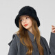 卡蒙（Kenmont）一體編織漁夫帽女大頭圍氣質(zhì)護耳圓頂毛茸茸盆帽顯臉小km-5295