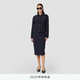 MaxMara 2025早秋新品女裝真絲及膝鉛筆半身裙6106015106 深藍色 42