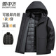 雪中飛【鵝絨一衣多穿】羽絨服男士可拆卸內膽保暖外套中老年爸爸裝