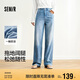 森馬（Semir）森柔牛仔牛仔褲女涼感闊腿褲25夏顯腿長褲子109325124006