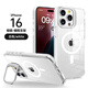 七龍適用于蘋果16promax手機(jī)殼全包防摔鏡頭支架保護(hù)套iphone16pro超薄Magsafe磁吸透明氣囊殼男女 【透明】極酷高透-鏡框支架 iPhone 16 Pro Max