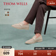 THOM WILLS樂福鞋男夏季透氣亞麻布休閑鞋一腳蹬懶人鞋通勤百搭男士布鞋男鞋 燕麥色A8139 41 /7.5碼