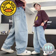 G.DUCKKIDS童裝男童寬松牛仔褲夏季薄款2025夏裝新款兒童中大童男孩輕薄長褲 杰-6555牛仔褲 150 cm