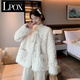 LPOX棉服女小香風(fēng)外套女2024冬季加厚保暖短款上衣羽棉襖絨服女 白色(加棉加厚) M 建議125斤以內(nèi)