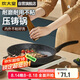 炊大皇 平底鍋煎鍋 麥飯石色不粘牛排煎蛋鍋24cm 磁爐通用高級JG24GJ