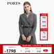 PORTS寶姿女裝秋冬新品女裝長袖中長連衣裙ALL9D038LFQ049 黑色格子 S (4)