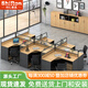 時(shí)仁（ShiRen）辦公家具屏風(fēng)職員辦公桌椅組合員工工位四人位電腦桌椅隔斷卡座 干字型六人位【含柜】