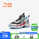 安踏兒童運(yùn)動(dòng)鞋男小童鞋2025夏季新品網(wǎng)面透氣旋鈕扣逆鱗犟彈籃球鞋 黑/銀/熱力紅-1 31