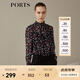 PORTS寶姿 新品女裝復(fù)古小立領(lǐng)長袖襯衫LN9B010JPS019 黑色印花 XS (2)