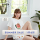 gelatopique七夕禮物25春夏新品女小熊西瓜短袖T恤睡衣套裝PWCT251334 灰白色 均碼