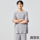 天蠶男士睡衣男款短袖夏季支涼感大碼家居服套裝新款 鴿羽灰莫代爾棉A類嬰兒棉+莫代爾 均碼 L體重120-140斤