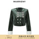 MAXRIENY【商場(chǎng)同款】中式復(fù)古宮廷風(fēng)短外套秋季新款絲絨外衣女 沼澤綠 S 01