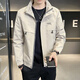 CAIDEN KETCH品牌男裝夾克男士春秋季2025新款高級(jí)感休閑上衣男款工裝立領(lǐng)外套 高檔卡其色 【現(xiàn)貨速達(dá)】 XL 175 【建議120-134斤】