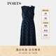 PORTS寶姿女裝2025春夏新款復(fù)古無袖連衣裙LQ8D138VFT006 暗夜藍(lán) S 4
