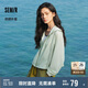森馬（Semir）涼感防曬衣女短款寬松網(wǎng)眼連帽夾克25夏季透氣薄外套109325108009