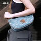 MLB官方男女情侶牛仔老花時(shí)尚大LOGO可調節腋下包春夏BQMV5 紐約洋基隊/淺藍色 均碼