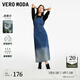 VEROMODA七夕禮物連衣裙2024早春新款休閑舒適含棉背帶牛仔裙女 J3B牛仔藍(lán)色 S