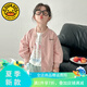 G. DUCKKIDS童裝女童外套春秋2025新款兒童衣服洋氣卡通印花女寶寶長(zhǎng)袖夾克衫 粉色 90 尺碼1~2歲【 80-90cm】
