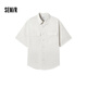 森馬（Semir）【襯衫合輯】襯衫男通勤基礎(chǔ)簡約襯衫男女百搭上衣男商務(wù)襯衫休閑 [A款]香草白10711 L
