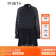 PORTS寶姿 商場同款新品女裝波點(diǎn)低腰縮褶連衣裙SL8D012KFP024 黎霧藍(lán) M (6)