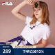 斐樂(lè)（FILA）官方女士短袖T恤夏印花運(yùn)動(dòng)女裝針織短袖套頭衫小熊T刺繡上衣 標(biāo)準(zhǔn)白-WT S 160/80A
