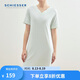 舒雅【莫代爾】女士40S莫代爾柔軟順滑純色家居睡裙連衣裙