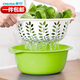 茶花 洗菜籃子瀝水籃洗菜盆蔬菜架淋水籃水果盆漏水果蔬淘菜盆滴水篩 【單個(gè)裝】顏色隨機