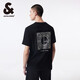 杰克·瓊斯（JACK&JONES） 杰克瓊斯夏季款彈力清爽膠印腰果花膠印圓領(lǐng)立體logo短袖T恤男款