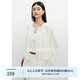 迪賽尼斯（DESIGNICE）2025夏季新款通勤氣質(zhì)花苞開衫外套醋酸白色長袖短外套女 米白 M