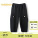 巴拉巴拉（BALABALA）童裝男童褲子兒童秋裝寬松大童休閑長褲拜年服 黑色90001 165 cm