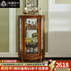 格瀾帝爾（growdear）美式酒柜靠墻家具實(shí)木餐廳餐邊柜復(fù)古儲(chǔ)物柜展示柜玄關(guān)柜紅酒柜 全實(shí)木酒柜