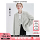 VEGA CHANG【現(xiàn)貨】小西裝女2025年秋季新款法式小眾寬松顯瘦女士西服外套 淡抹茶色 L