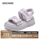 斯凱奇（Skechers）涼鞋女士夏季厚底百搭運(yùn)動(dòng)涼拖鞋女鞋外穿透氣軟底可頌鞋120043