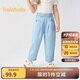 巴拉巴拉童裝兒童長(zhǎng)褲涼感牛仔褲女童2025夏季褲子松緊腰208225108008