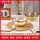 LeBoLeBo玻璃碗米飯碗沙拉碗湯碗個(gè)人家用酸奶碗具微波爐加熱專用 荷葉碗 小號(hào) 2只裝 微波爐可用