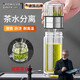 羅威奢品 ROWILUX德國(guó)品質(zhì)玻璃杯茶水分離泡茶杯可攜式雙層玻璃杯過(guò)濾杯大容量水杯 鋼本色400ml