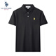 U.S. POLO ASSN.短袖POLO衫男士保羅商務休閑翻領(lǐng)男裝上衣T恤短袖男夏季黑色3XL