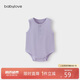 babylove嬰兒包屁衣夏季薄款莫代爾連體衣寶寶無袖背心三角爬服睡衣夏裝